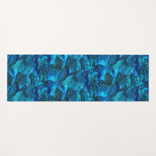 海の刺激を受けたで青い抽象美術のヨガのマット ヨガマット (正面(横))