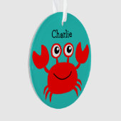 海の創造物のカスタムなモノグラムのオーナメント オーナメント (正面)