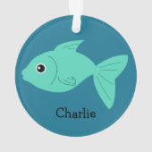 海の創造物のカスタムなモノグラムのオーナメント オーナメント (裏面)