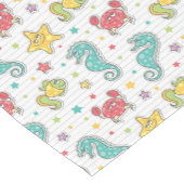 海の創造物のパターン ショートテーブルランナー (コーナー)