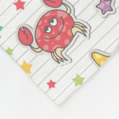 海の創造物のパターン フリースブランケット (角)