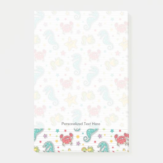 海の創造物のパターン ポストイット (正面)