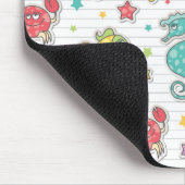 海の創造物のパターン マウスパッド (コーナー)