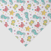 海の創造物のパターン 薄葉紙 (詳細)