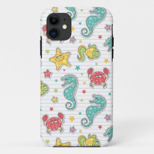 海の創造物のパターン iPhone 11 ケース