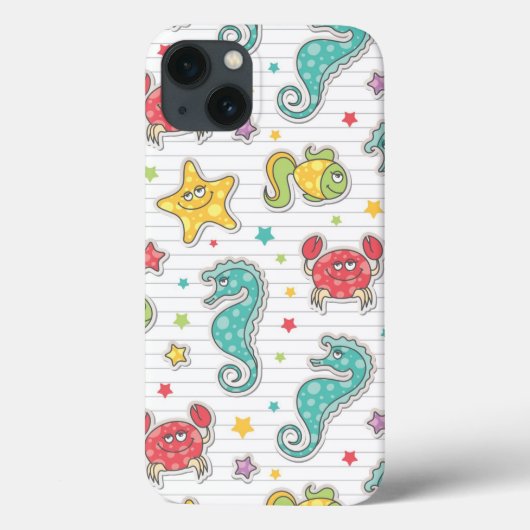 海の創造物のパターン Case-Mate iPhoneケース (裏面)