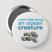 海の創造物ピン 缶バッジ (正面&裏面)