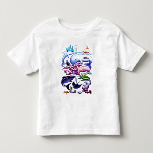 海の創造物 トドラーTシャツ (正面)