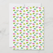 海の動物のベビーシャワー 招待状 (裏面)