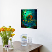 海の動物の下でタコをスチームパンク 箔ポスター (レイダウン (キッチン))