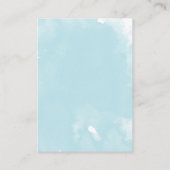 海の動物の下で赤ちゃんシャワーおむつラッフル エンクロージャーカード (裏面)