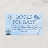 海の動物の本の赤ちゃんシャワー沿岸の青 エンクロージャーカード (正面)