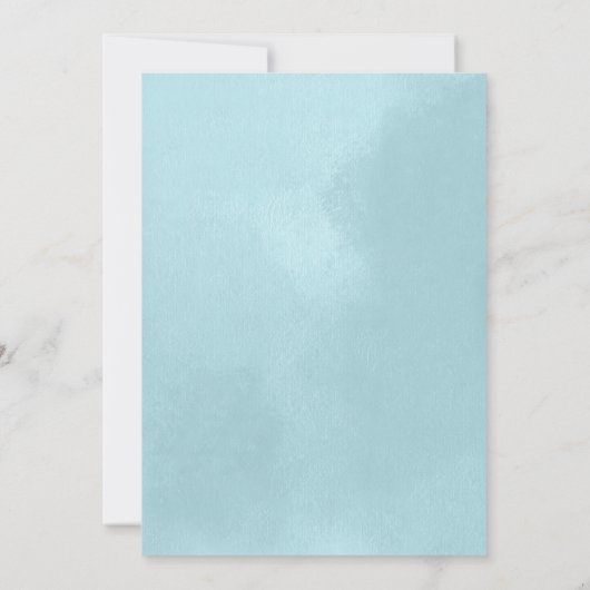 海の動物の海男の子のシャワー サンキューカード (裏面)