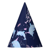 海の動物の誕生日の下 パーティーハット (裏面)