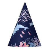 海の動物の誕生日の下 パーティーハット (左)