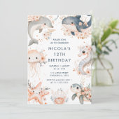 海の動物の誕生日パーティーの下で 招待状 (スタンド正面)