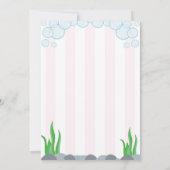 海の動物の誕生日パーティーの招待に 招待状 (裏面)