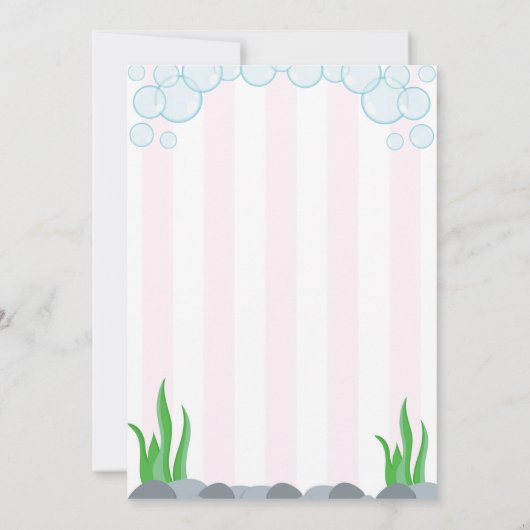 海の動物の誕生日パーティーの招待に 招待状 (裏面)