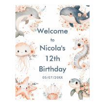 海の動物の誕生日パーティーへようこそ