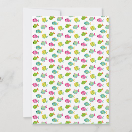 海の動物の誕生日 招待状 (裏面)