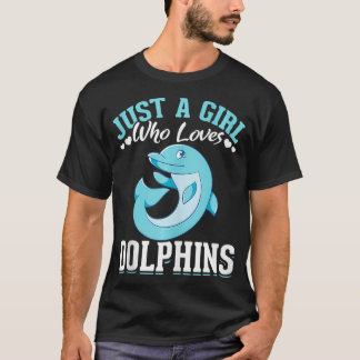 海の動物ラブ女性 ただのイルカ好きな女 Tシャツ