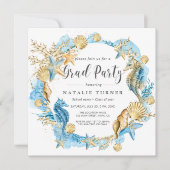 海の卒業のパーティの招待状の下 招待状 (正面)