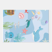 海の友だちの下にかわいい ラッピングペーパーシート (正面3)