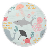 海の友達の下に陶器のつまみを模して セラミックノブ (正面)