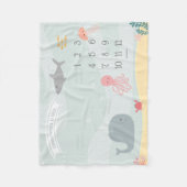 海の友達少年のマイルストーンの下 フリースブランケット (正面)