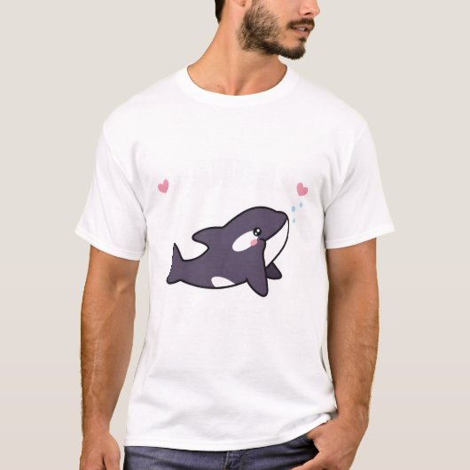 海の可愛いオルカパンドラおもしろい Tシャツ (正面)