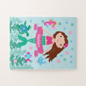 海の名の下の人魚パーソナライズされた ジグソーパズル (横)