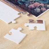 海の向こうに座っている美しい少女のファンタジー ジグソーパズル (側面)