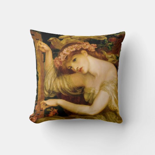 海の呪文（Dante Gabriel Rossetti著） クッション (正面)