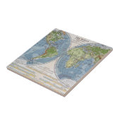 海の土地の深さの高さを示す世界地図 タイル (側面)