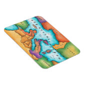 海の地地中海の図 マグネット (右側)