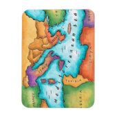 海の地地中海の図 マグネット (縦)