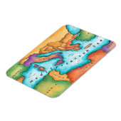 海の地地中海の図 マグネット (左側)