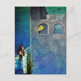 海の城で人魚と人魚 ポストカード