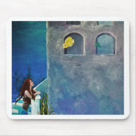 海の城で人魚と人魚 マウスパッド