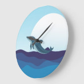 海の壁掛け時計 クジラ ラージ壁時計 (傾斜)