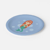 海の夏に人魚の泡パーティー ペーパープレート (アングル)