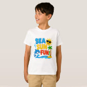 ☀️ 海の夏のグラフィック for ビーチキッズ 🌊 tシャツ (正面フル)