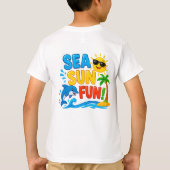 ☀️ 海の夏のグラフィック for ビーチキッズ 🌊 tシャツ (裏面)