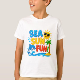 ☀️ 海の夏のグラフィック for ビーチキッズ 🌊 tシャツ