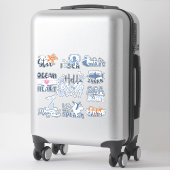 海の夏休み シール (スーツケース)