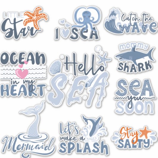 海の夏休み シール (正面)