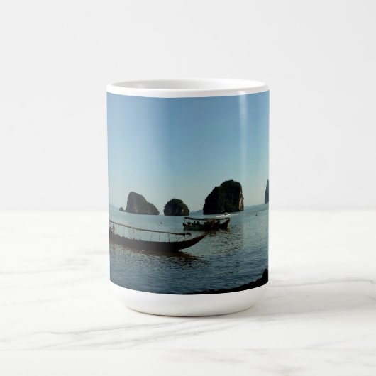 海の夕日旅行 コーヒーマグカップ (中央)