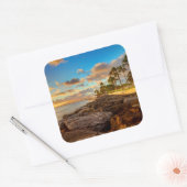 海の夕日 |オアフ スクエアシール (封筒)