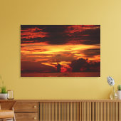 海の夕日 キャンバスプリント (インサイチュ (リビング))