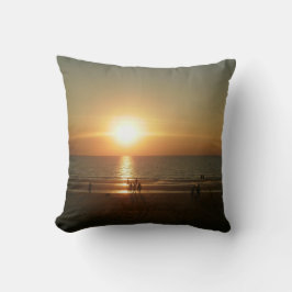 海の夕日 クッション